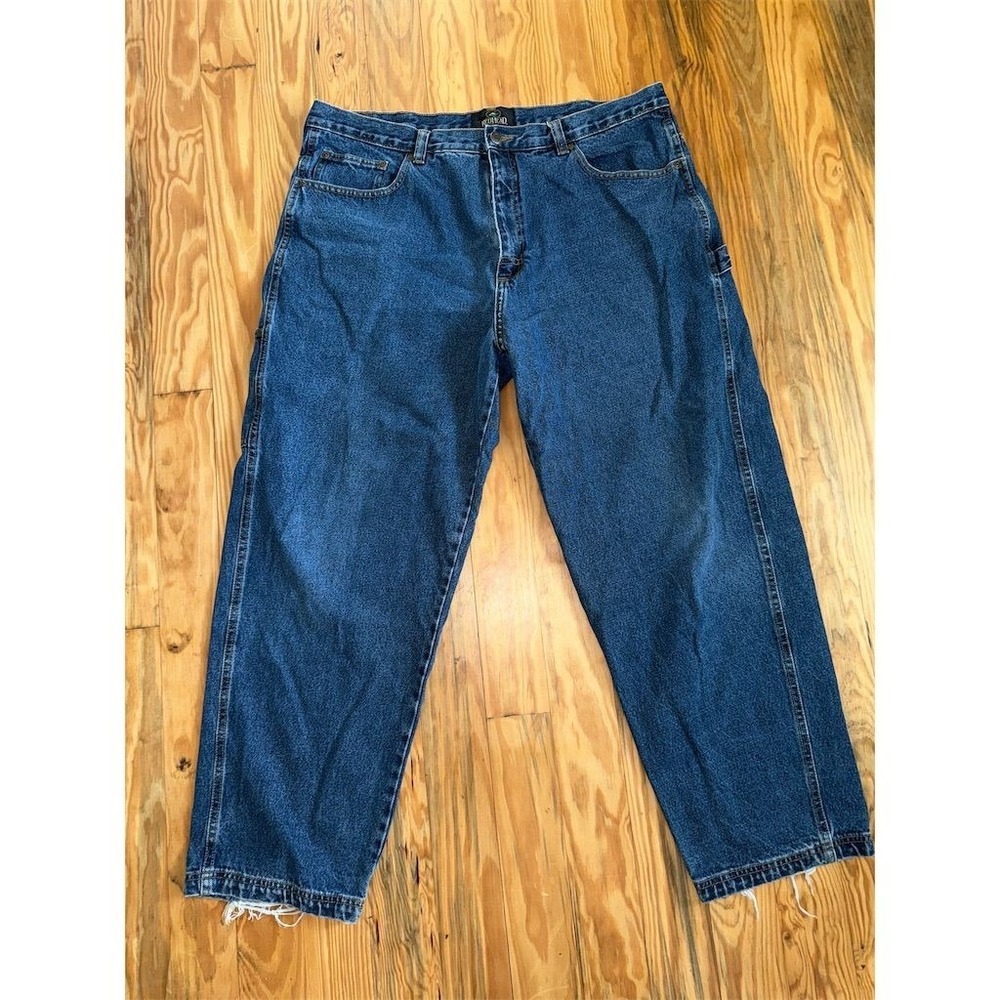 Vtg RedHead carpenter jeans Mens Loose Fit Blue denim Size 40x30 hunting outdoor